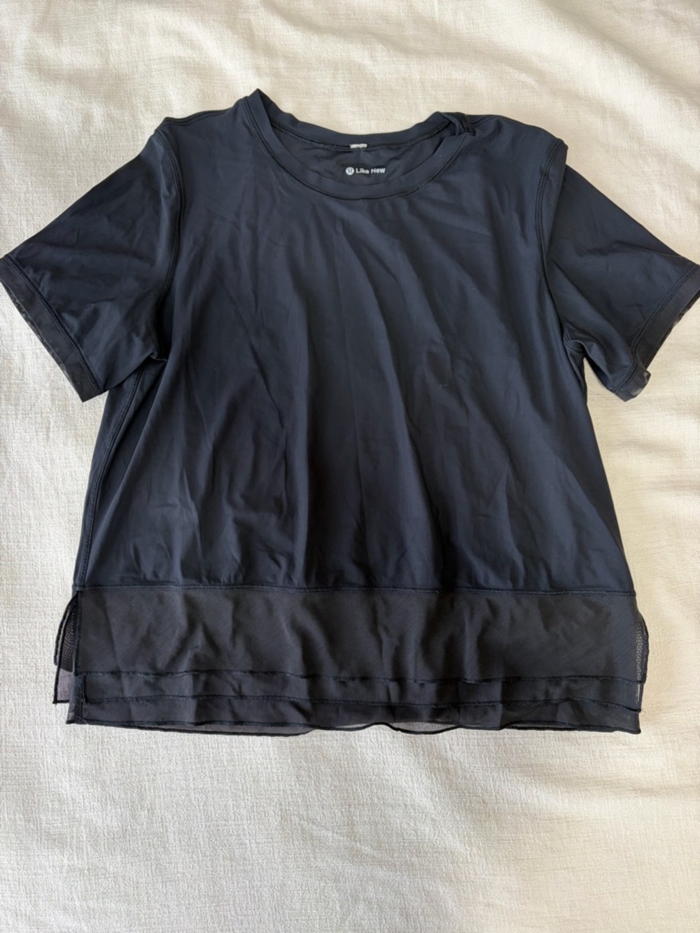 Women’s Lululemon Black Short Sleeve Layered Hem Top